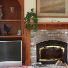 Fireplace Mantel & Side Cabinet